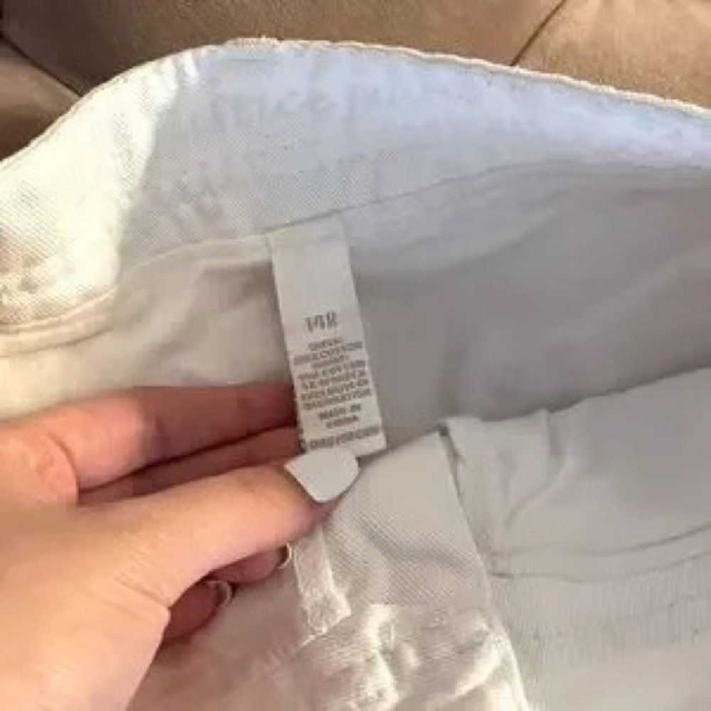 White Denim Mini Skirt - Classic Casual - Picture 5 of 5